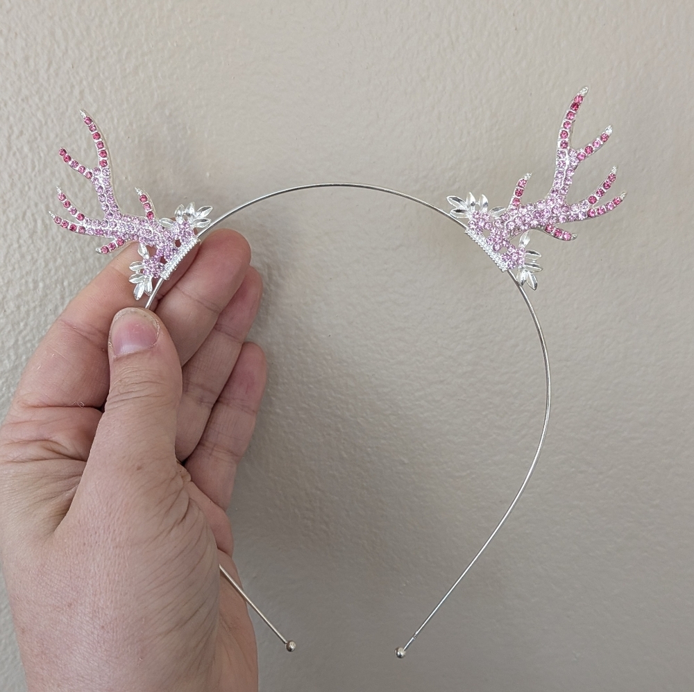 Pink Antler Headband for Kids